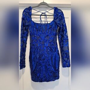 Lucy in the Sky Royal Blue Sequin Mini Dress